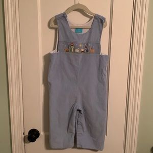 Claire & Charlie Christmas Smocked Jon Jon 3T